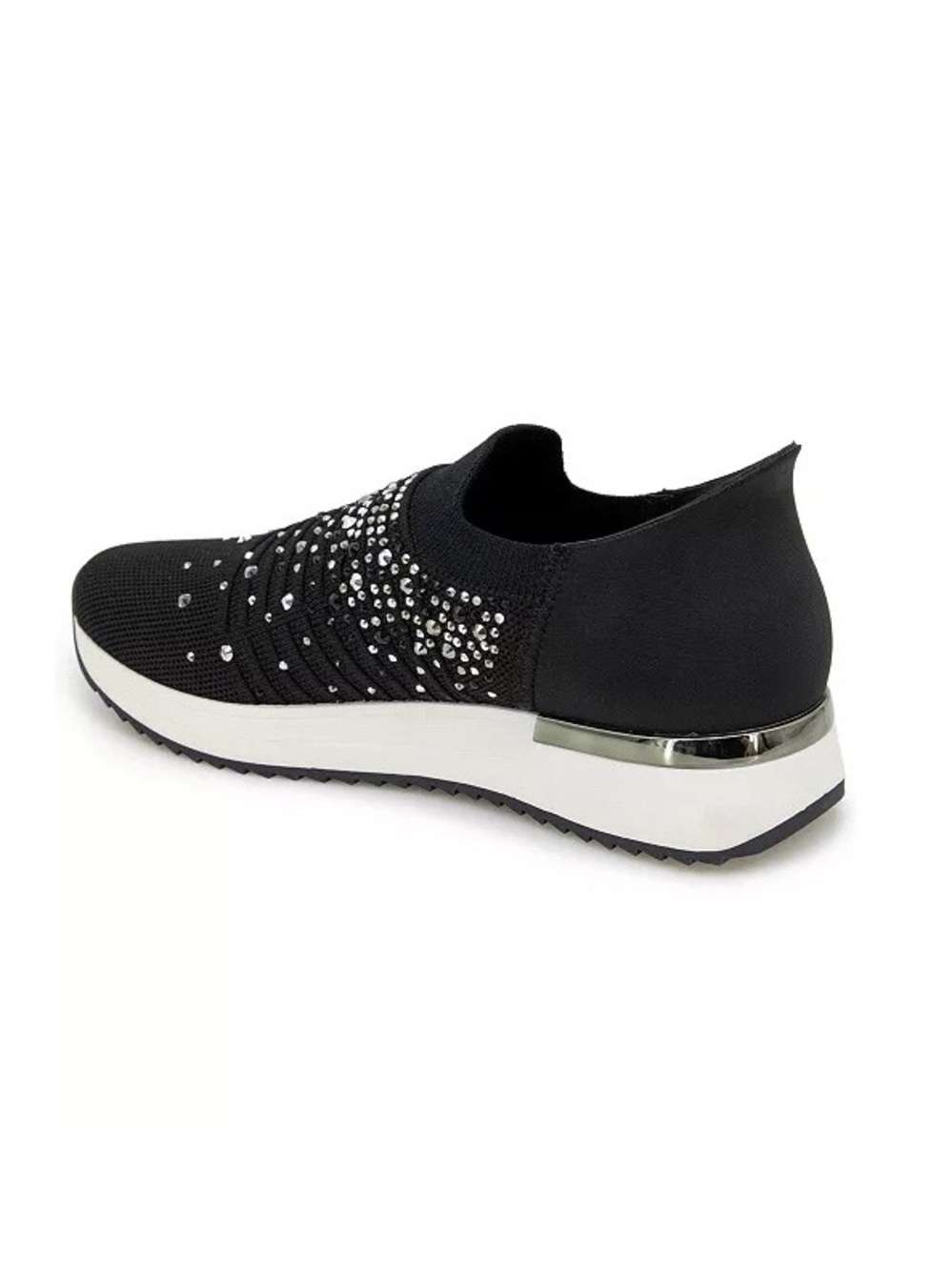 Kenneth Cole Reaction Cameron EZ Slip on Jeweled Jogger Sneaker Black White SZ 7 - Picture 5 of 9
